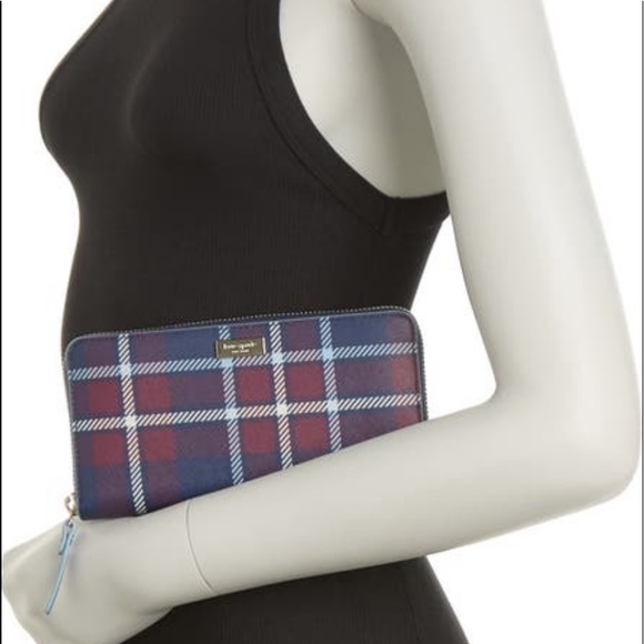 kate spade NY Laurel Travel Plaid Wallet - Picture 7 of 10
